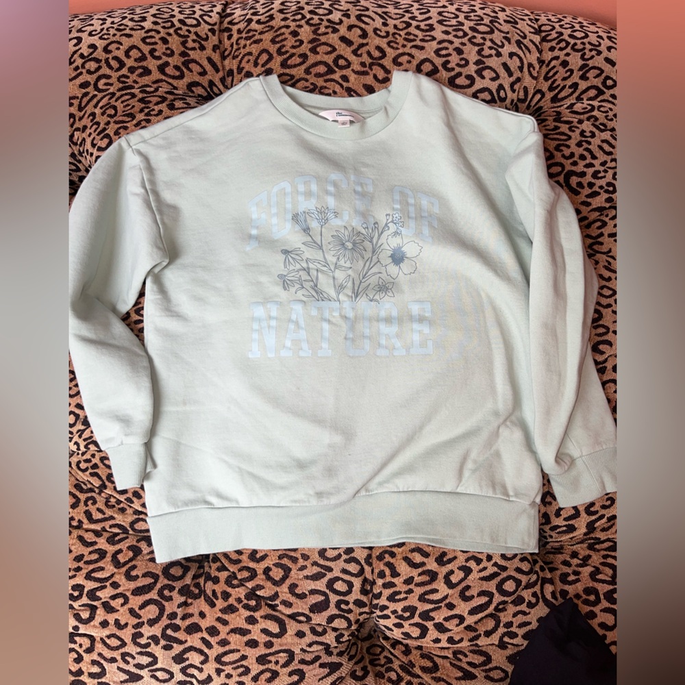 Kids Mint Green 'Force of Nature' Sweatshirt